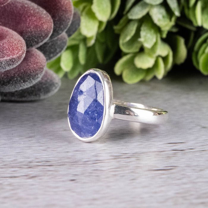 Tanzanite Ring 13x9mm Size 7 - InnerVision Crystals