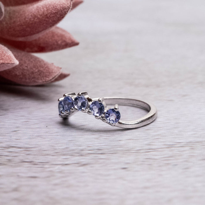 Tanzanite Ring 3mm Size 6 - InnerVision Crystals