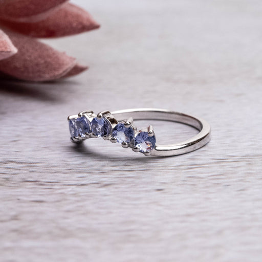 Tanzanite Ring 3mm Size 7 - InnerVision Crystals