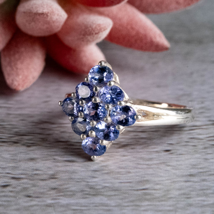 Tanzanite Ring 4x3mm - InnerVision Crystals