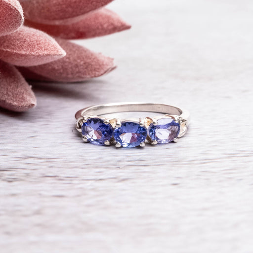 Tanzanite Ring 5x4mm Size 5 - InnerVision Crystals