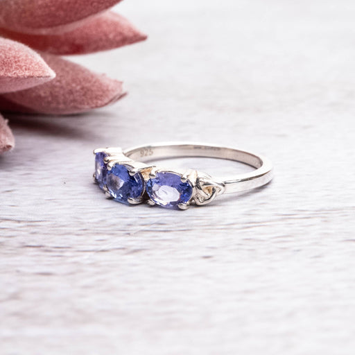 Tanzanite Ring 5x4mm Size 5 - InnerVision Crystals