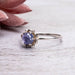 Tanzanite Ring 6mm Size 10 - InnerVision Crystals