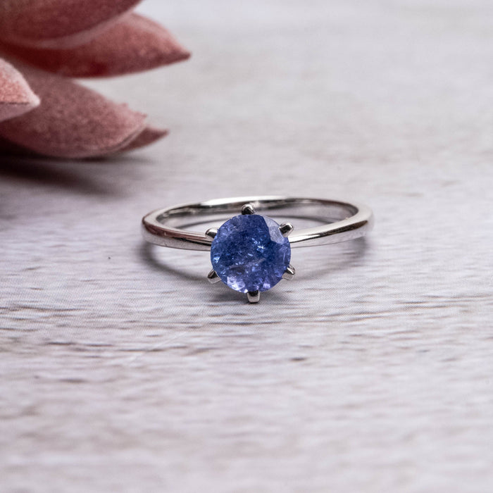 Tanzanite Ring 6mm Size 6 - InnerVision Crystals