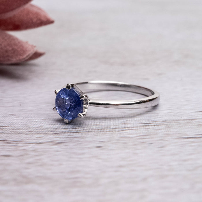 Tanzanite Ring 6mm Size 6 - InnerVision Crystals