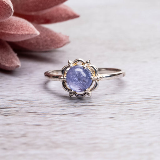 Tanzanite Ring 6mm Size 7 - InnerVision Crystals