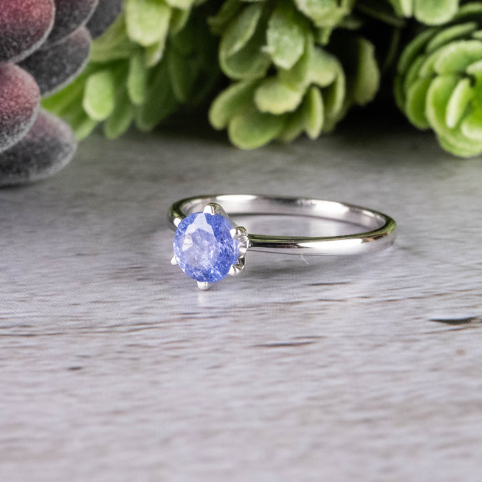 Tanzanite Ring 6mm Size 8 - InnerVision Crystals