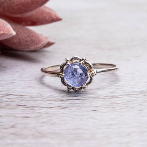 Tanzanite Ring 6mm Size 9 - InnerVision Crystals