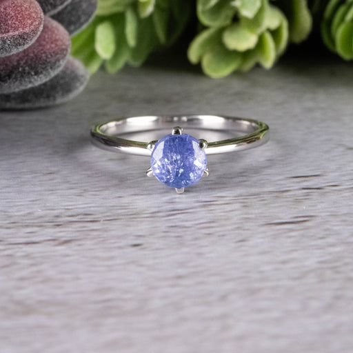 Tanzanite Ring 6mm Size 9 - InnerVision Crystals