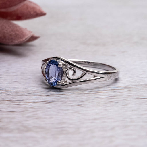 Tanzanite Ring 6x4mm Size 8 - InnerVision Crystals