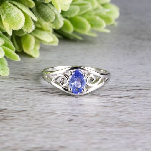 Tanzanite Ring 7x6mm Size 7 - InnerVision Crystals