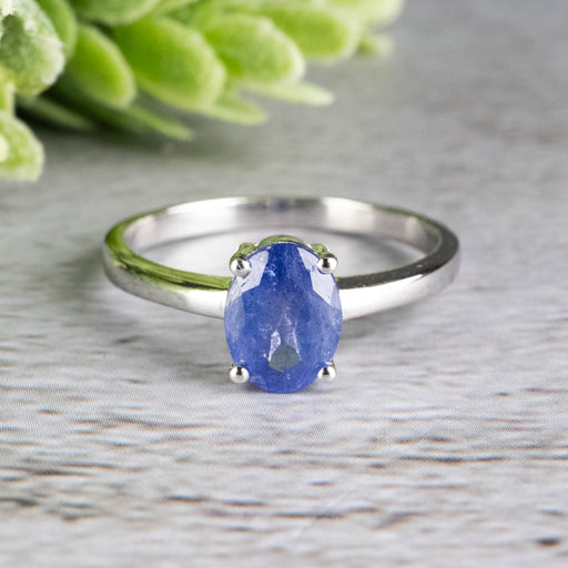 Tanzanite Ring 8x6mm Size 8 - InnerVision Crystals