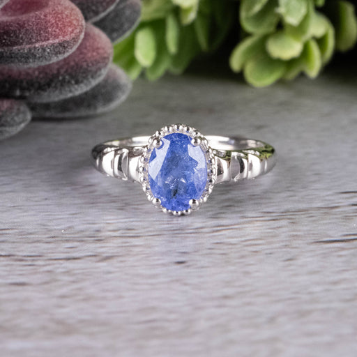 Tanzanite Ring 8x6mm Size 8 - InnerVision Crystals