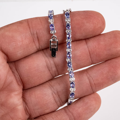 Tanzanite + White Topaz Tennis Bracelet .925 - InnerVision Crystals