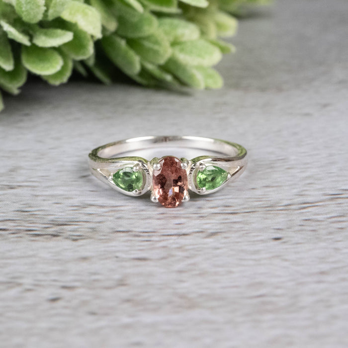 Tourmaline Ring 3 - 6mm Size 7 - InnerVision Crystals