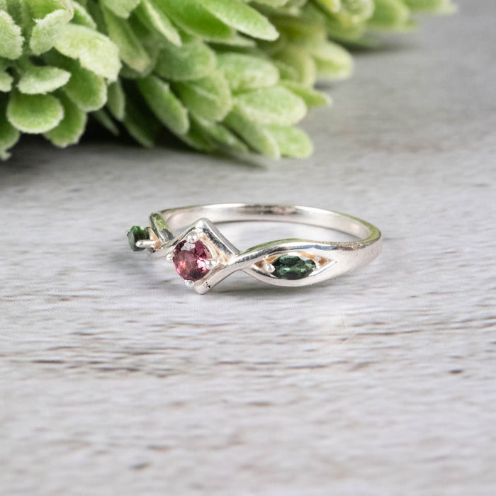 Tourmaline Ring 3mm Size 8 - InnerVision Crystals