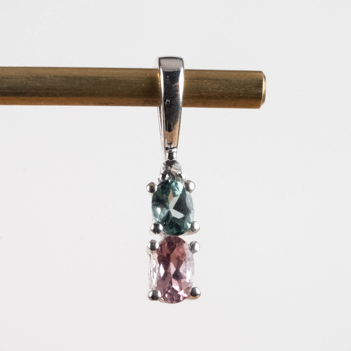 Tourmaline w/White Topaz Pendant 0.61 g 17x3.5mm - InnerVision Crystals