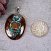 Wood with Opal Inlay Pendant 18.31 g 48x31mm - InnerVision Crystals